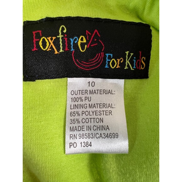 Foxfire for Kids Navy Blue Polka Dots Children’s Raincoat Size 10 - Picture 4 of 9